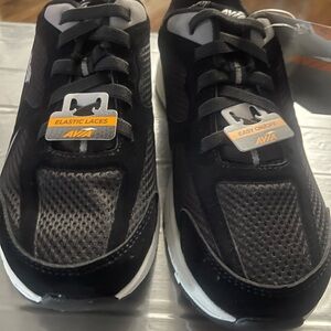 Avia Black and White Sneakers with Mesh Design